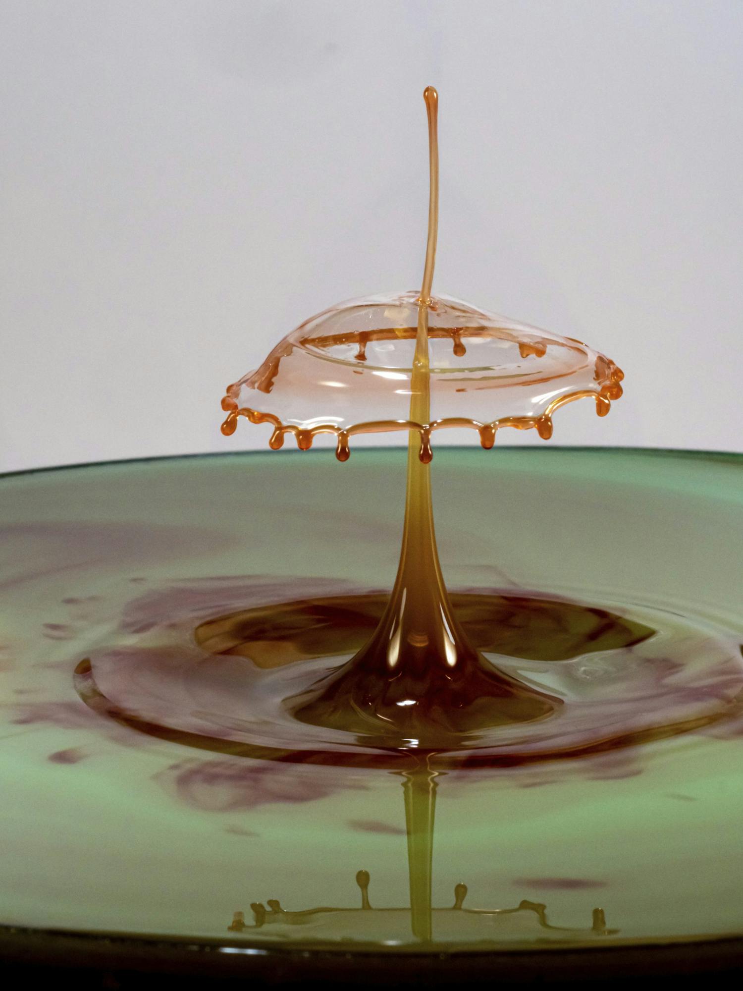 Dråpeformasjon fanget med korte lukkertider.